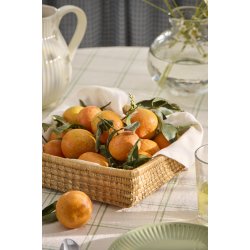 Ib Laursen Servietholder/kurv kvadratisk m/lav kant, natur