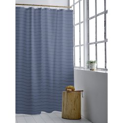 Sdahl Line Badeforhng 180x200 cm - Sky Blue