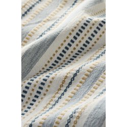 Ib Laursen Viskestykke Celine hvid m/blt og beige mnster