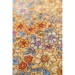 Ib Laursen Pudebetr�k gul m/gule, bl�, orange og lilla blomster - 60x60 cm