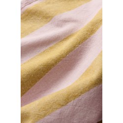 Ib Laursen Viskestykke Linus m/mustard og lyserde brede striber
