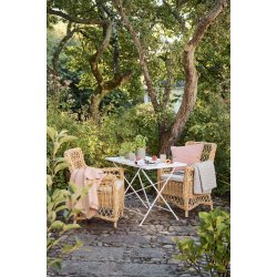 Ib Laursen Quilt m/mustard og lyser�de smalle striber 130x180cm