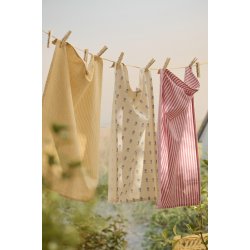 Ib Laursen Viskestykke Elisabeth natur m/bl blomster