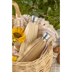 Ib Laursen Termoflaske natur polyrattan h�ndflettet 500 ml