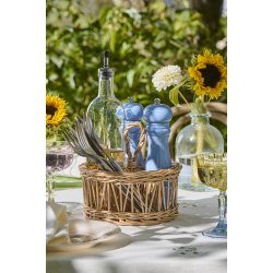 Ib Laursen Kurv m/4 rum og hank rund, natur