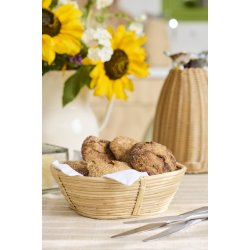 Ib Laursen Kurv oval m/firkantet bund, natur