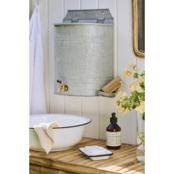 Ib Laursen Vandbeholder t/v�g m/hane og s�beholder zink 10,5 lt