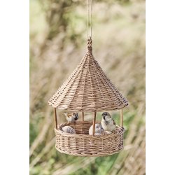 Ib Laursen Fuglefoderhus t/oph�ng i flettet pil, natur