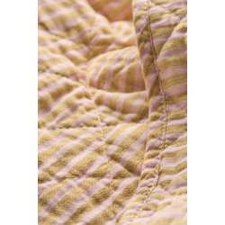 Ib Laursen Quilt m/mustard og lyser�de smalle striber 130x180cm