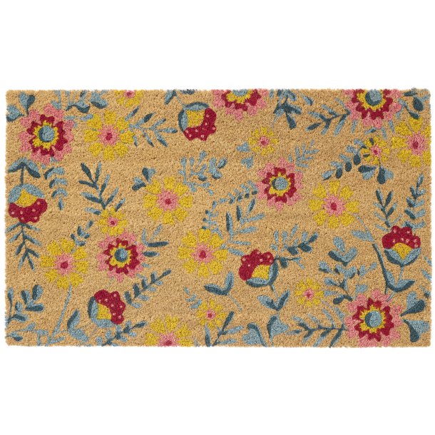 Ib Laursen Drmtte i kokos 45x75 cm, blomster