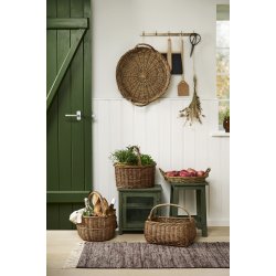 Ib Laursen Kurv m/hank p� tv�rs oval, hel pil