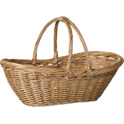 Ib Laursen Kurv oval m/2 hanke p tvrs, natur