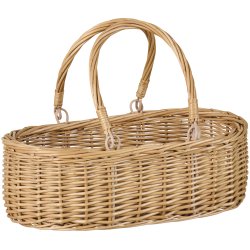 Ib Laursen Kurv m/2 bev�gelige hanke oval, natur