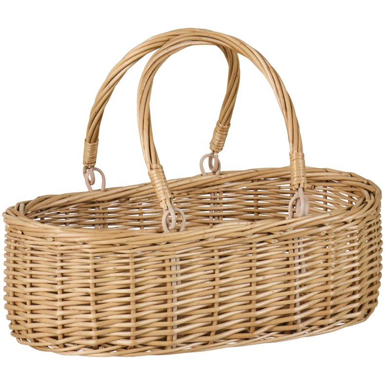 Ib Laursen Kurv m/2 bev�gelige hanke oval, natur