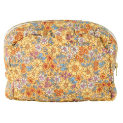 Ib Laursen Quiltet toilettaske - Gule og orange blomster