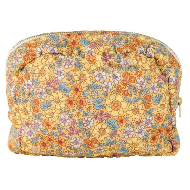 Ib Laursen Quiltet toilettaske - Gule og orange blomster