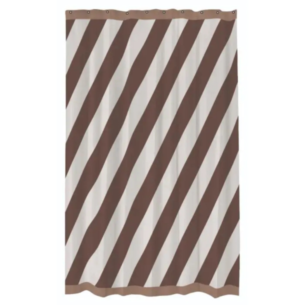 Mette Ditmer DIAGONAL Badeforhæng chokolade 150 x 200 cm
