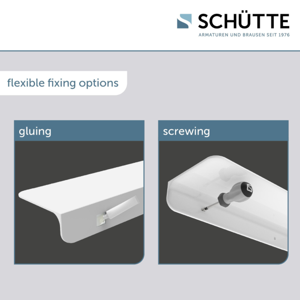 NEM hylde uden skruer - hvid