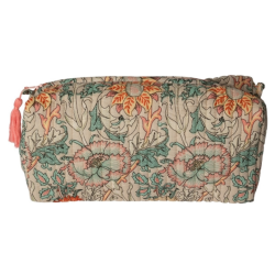 Au Maison toilettaske, Artisan, stvet turkis/gul