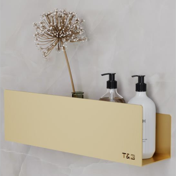 Nortiq T&B selvklbende hylde, Medium T2 - Brstet guld