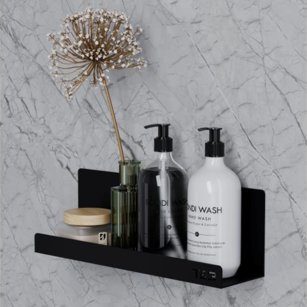 Nortiq T&B selvklbende hylde, Medium T4 - Mat sort