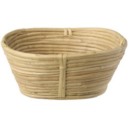 Ib Laursen Kurv oval m/firkantet bund, natur