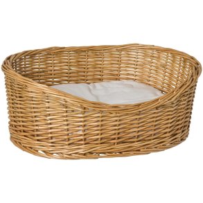 Ib Laursen Hundekurv m/pude pileflet (40x55x21 cm)