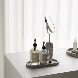 Meraki, Oval marmorbakke 28 cm - Beige