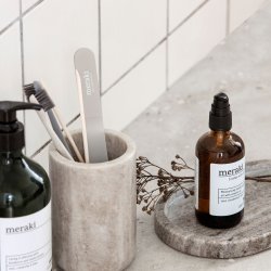 Meraki, Oval marmorbakke 19,5 cm - Beige