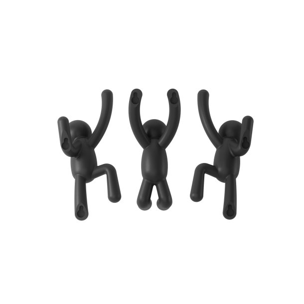 Umbra Buddy knager 3 stk, sort