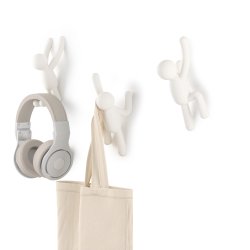 Umbra Buddy knager 3 stk, hvid