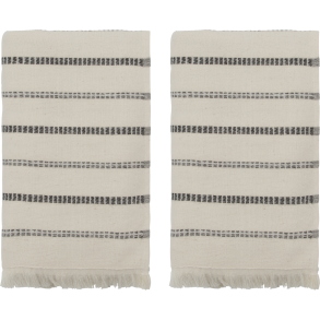 Meraki Hndklde, True, Rhvid;Sort st m/2 stk, 50x100 cm