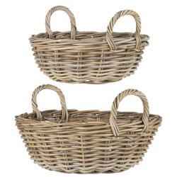 Ib Laursen Kurvest a 2 lav rund m/hanke rattan