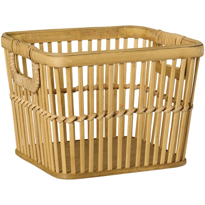  Ib Laursen Kurv m/greb �ben flet bambus