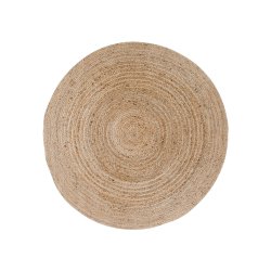 Bombay rundt tppe i flettet jute, natur, 90 cm