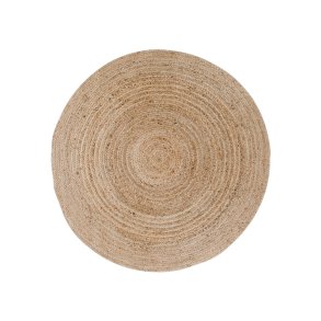 Bombay rundt tppe i flettet jute, natur, 90 cm