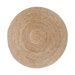 Bombay rundt tppe i flettet jute, natur, 150 cm