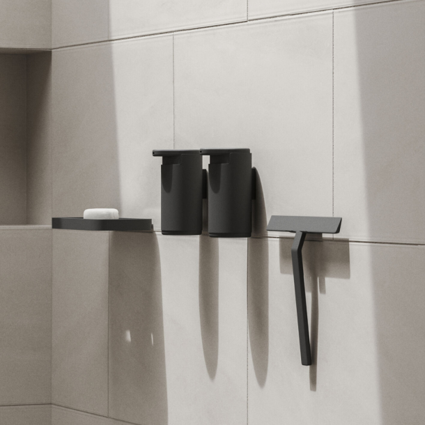 Zone Rim bruseskraber m. holder 23 x 22 cm - sort