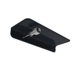 NEM hylde uden skruer - sort