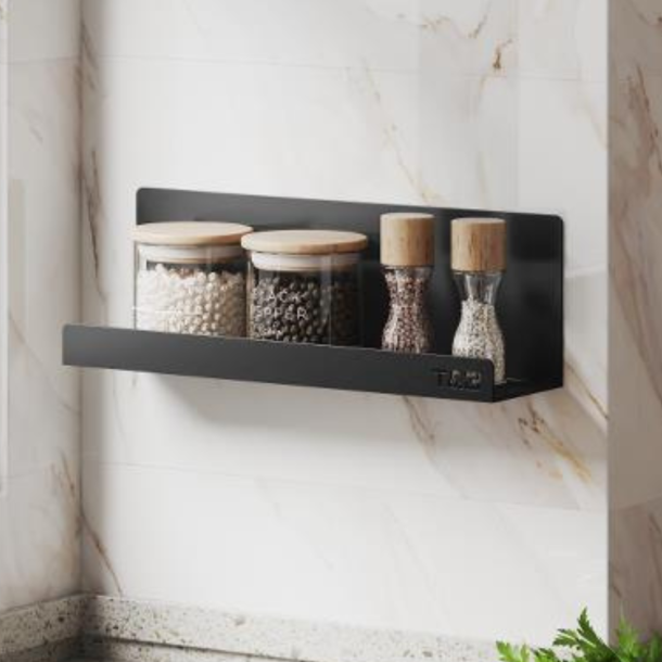 Nortiq T&B selvklbende hylde, Medium T4 - Mat sort