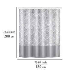 Wenko anti skimmel badeforh�ng, Echo 180x200 cm - Hvid/gr�