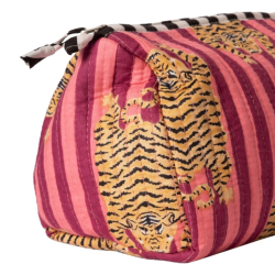 Au Maison Kosmetiktaske, Artisan, tigre-pink/sort