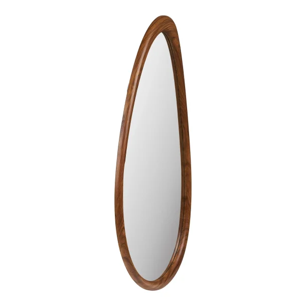 House Nordic Luxon Spejl, organisk form, tr�look, 50x80 cm