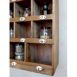 Chic Antique Sorteringsreol m. porcelnsnumre - Natur