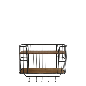 Chic Antique Gl. Hylde m. 5 knager, antik sort 