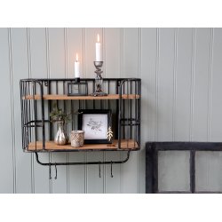 Chic Antique Gl. Hylde m. 5 knager, antik sort 