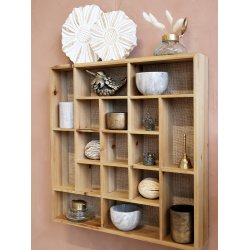 Chic Antique Hylde med rum H49/L49/B8 cm - Natur