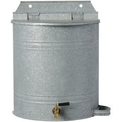 Ib Laursen Vandbeholder t/v�g m/hane og s�beholder zink 10,5 lt