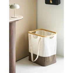 Noto Vasket�jspose, bambus/stof, off white/brun