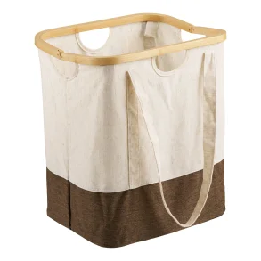 Noto Vasket�jspose, bambus/stof, off white/brun